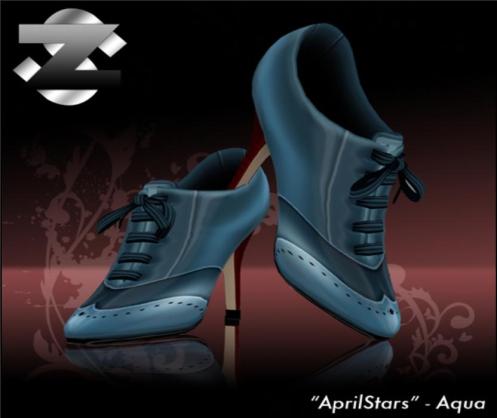 ~* ZHAO *~ Shoes ~ AprilStars - Aqua